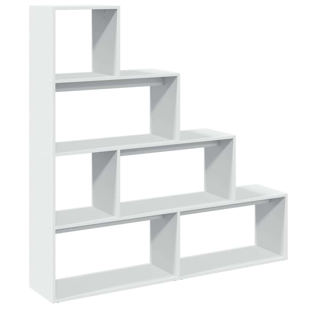 vidaXL Bibliothèque-séparateur de pièce 4 niveaux blanc 143,5x29x143,5 cm