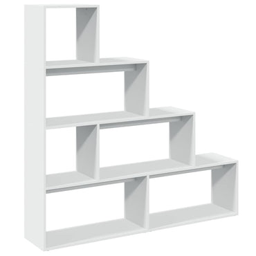 vidaXL Bibliothèque-séparateur de pièce 4 niveaux blanc 143,5x29x143,5 cm