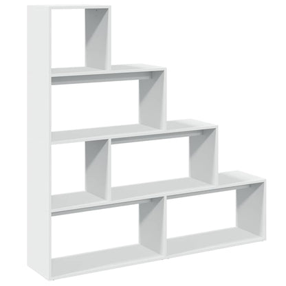 vidaXL Bibliothèque-séparateur de pièce 4 niveaux blanc 143,5x29x143,5 cm