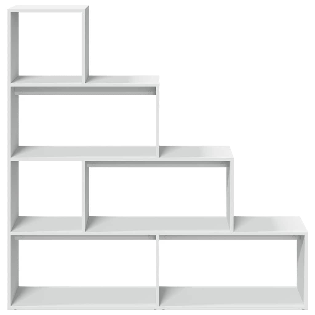 vidaXL Bibliothèque-séparateur de pièce 4 niveaux blanc 143,5x29x143,5 cm
