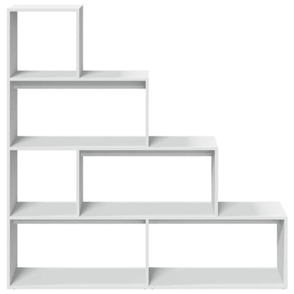 vidaXL Bibliothèque-séparateur de pièce 4 niveaux blanc 143,5x29x143,5 cm