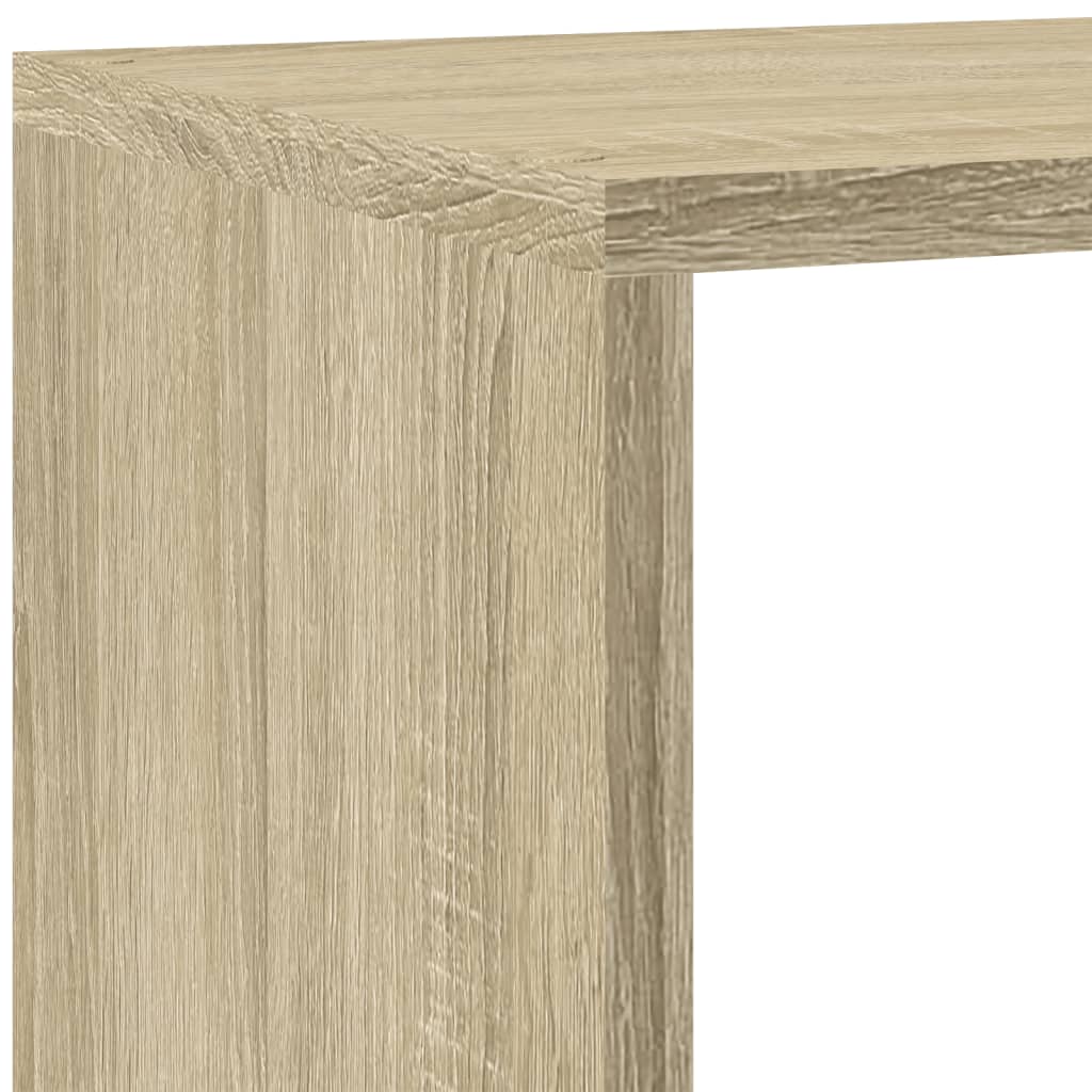 vidaXL Bibliothèque de séparation à 4 niveaux chêne Sonoma 143,5x29x143,5 cm