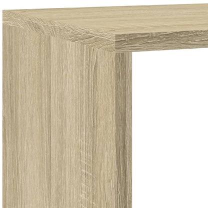vidaXL Bibliothèque de séparation à 4 niveaux chêne Sonoma 143,5x29x143,5 cm