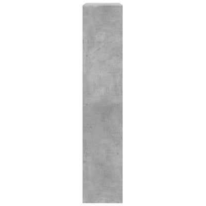 vidaXL Bibliothèque Étagère de Séparation 4 Niveaux Gris Ciment 143,5x29x143,5 cm