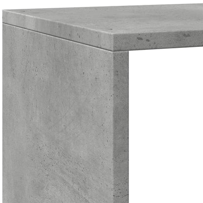 vidaXL Bibliothèque Étagère de Séparation 4 Niveaux Gris Ciment 143,5x29x143,5 cm