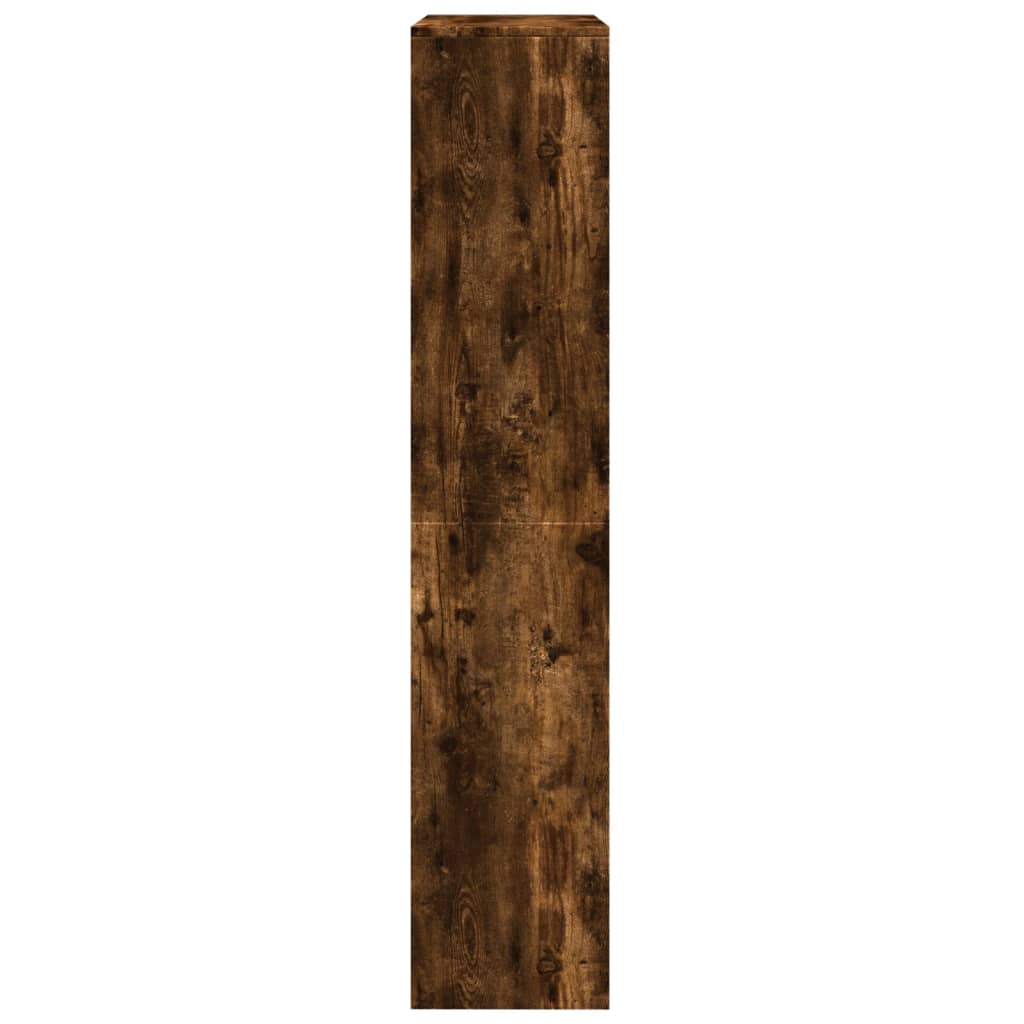 vidaXL Raumteiler-Bücherregal 4 Stufen Räuchereiche 143,5x29x143,5 cm