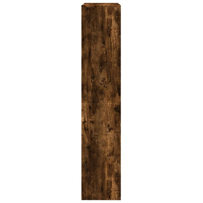 vidaXL Raumteiler-Bücherregal 4 Stufen Räuchereiche 143,5x29x143,5 cm