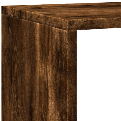 vidaXL Raumteiler-Bücherregal 4 Stufen Räuchereiche 143,5x29x143,5 cm