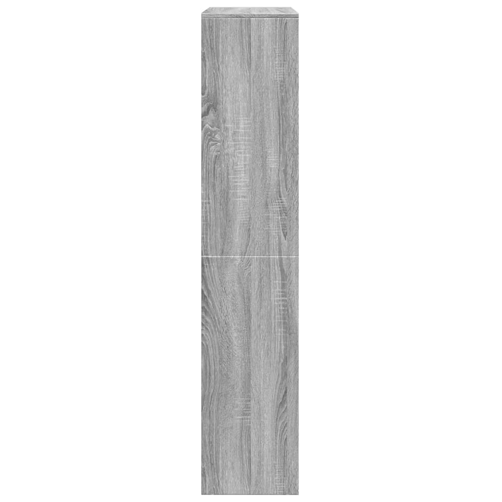 vidaXL Raumteiler-Bücherregal 4 Stufen Grau Sonoma 143,5x29x143,5 cm