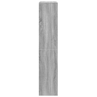 vidaXL Raumteiler-Bücherregal 4 Stufen Grau Sonoma 143,5x29x143,5 cm