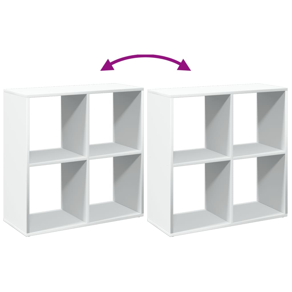 vidaXL Raumteiler Bücherregal Weiß 69,5 x 29 x 69,5 cm Holzwerkstoff