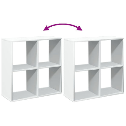 vidaXL Raumteiler Bücherregal Weiß 69,5 x 29 x 69,5 cm Holzwerkstoff
