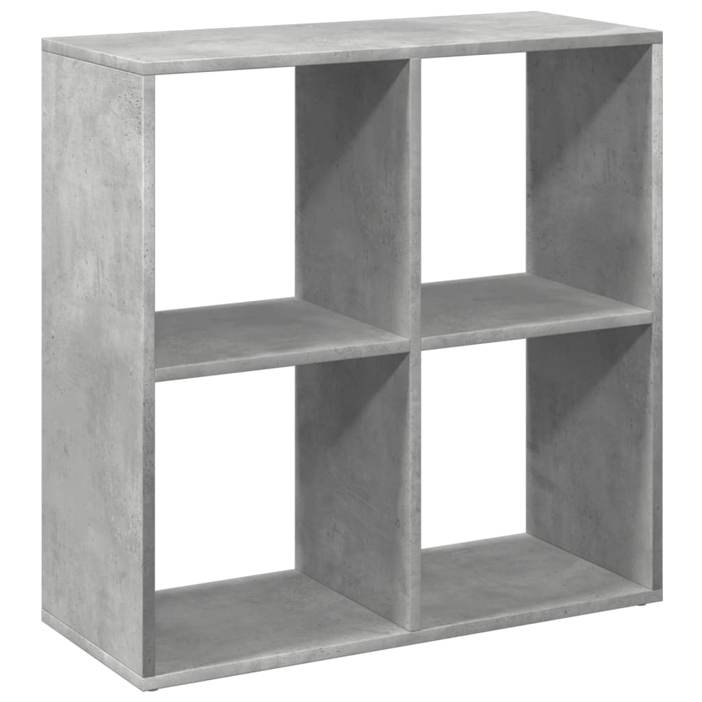 vidaXL Bibliothèque-séparateur de pièce gris béton 69,5x29x69,5 cm en bois d'ingénierie