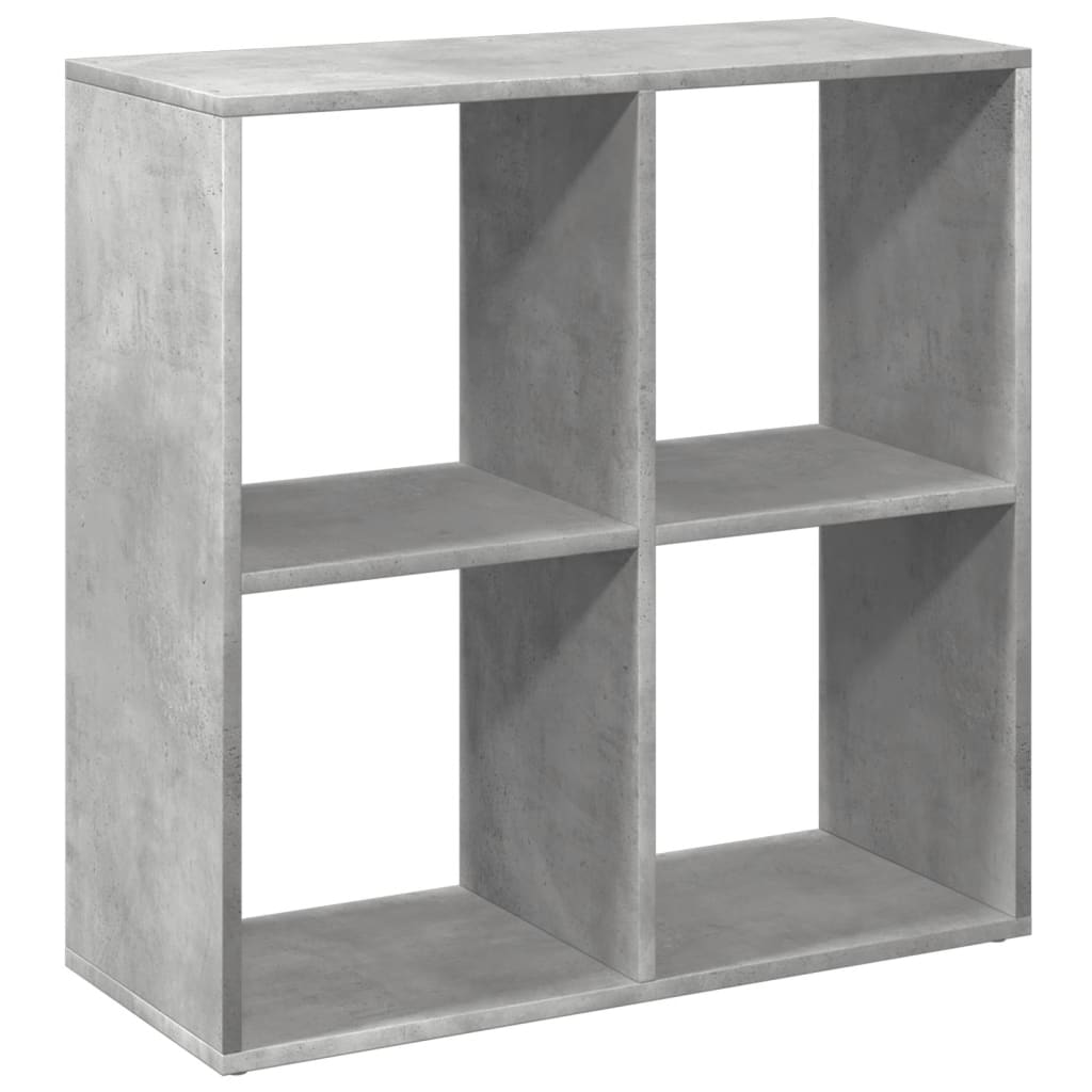 vidaXL Bibliothèque-séparateur de pièce gris béton 69,5x29x69,5 cm en bois d'ingénierie
