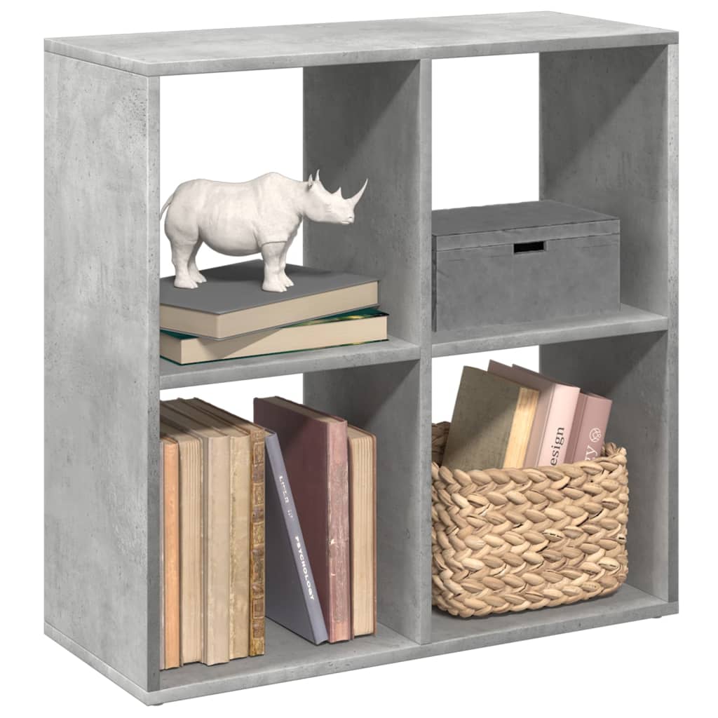 vidaXL Bibliothèque-séparateur de pièce gris béton 69,5x29x69,5 cm en bois d'ingénierie