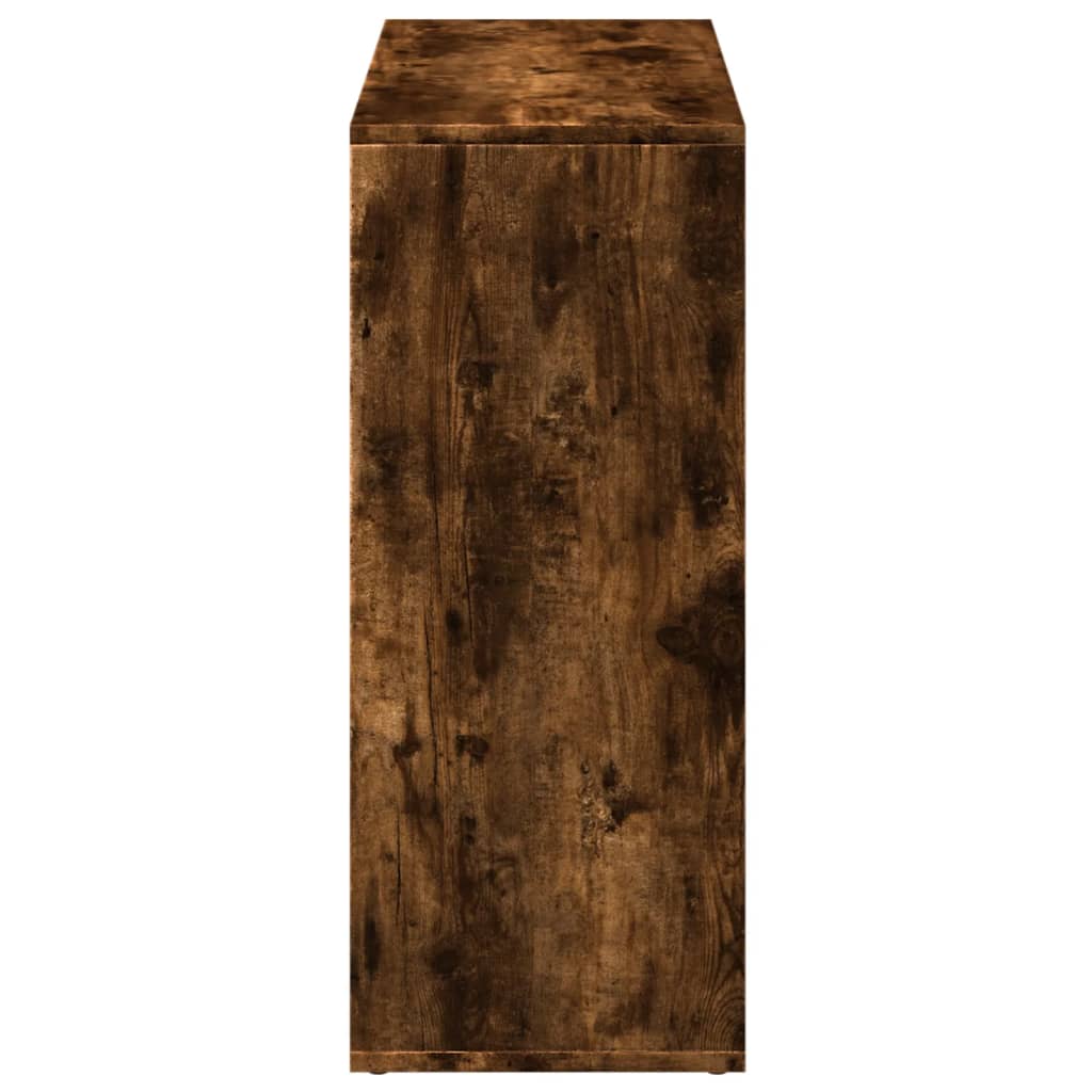 vidaXL Raumteiler-Bücherregal Räuchereiche 69,5x29x69,5 cm