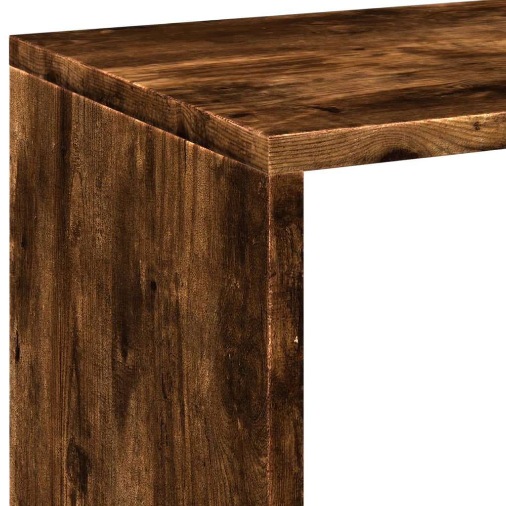 vidaXL Raumteiler-Bücherregal Räuchereiche 69,5x29x69,5 cm