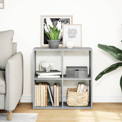 vidaXL Raumteiler-Bücherregal Grau Sonoma 69,5x29x69,5 cm