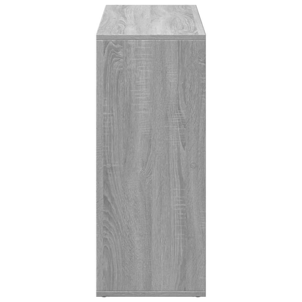 vidaXL Raumteiler-Bücherregal Grau Sonoma 69,5x29x69,5 cm