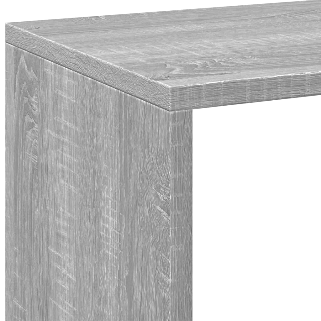 vidaXL Raumteiler-Bücherregal Grau Sonoma 69,5x29x69,5 cm