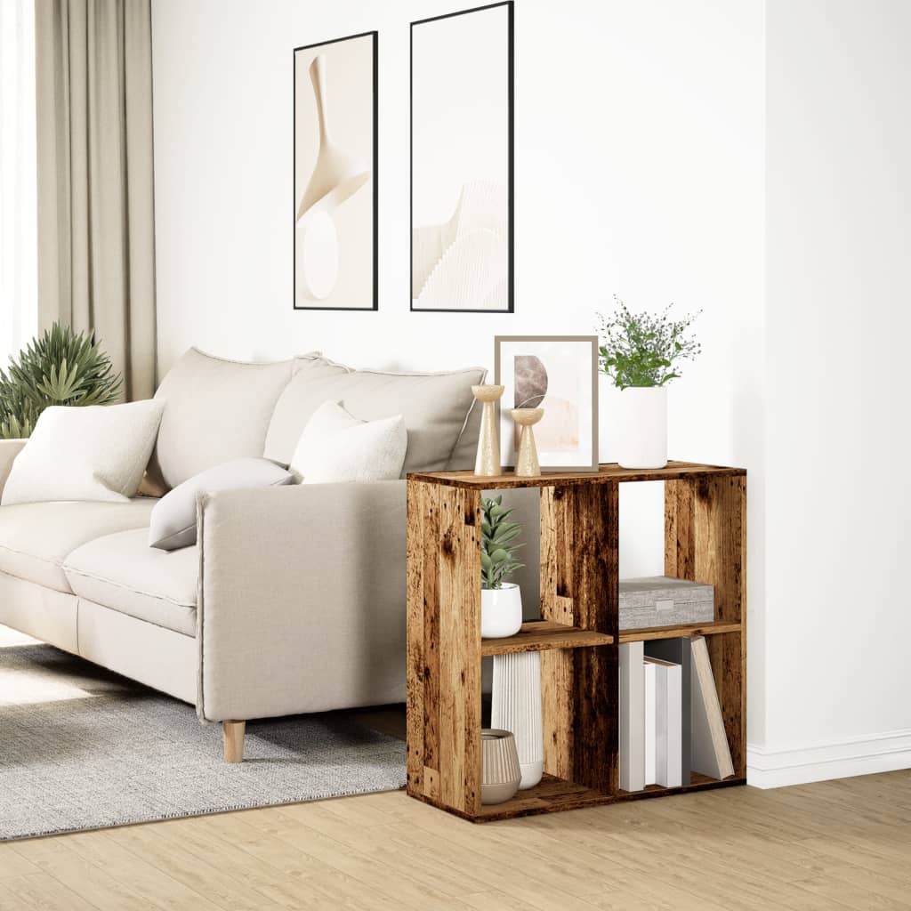 vidaXL Étagère de séparation de pièce aspect bois de récupération 69,5x29x69,5 cm