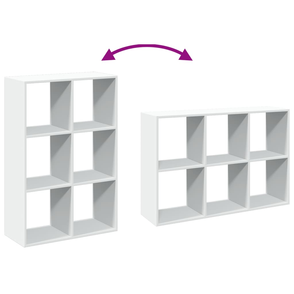 vidaXL Étagère de séparation de pièce Blanc 69,5x29x103,5 cm Bois d'ingénierie