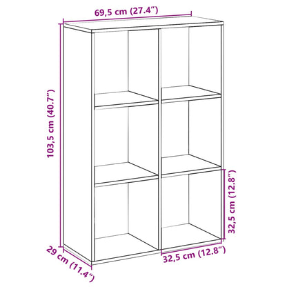 vidaXL Étagère de séparation de pièce Blanc 69,5x29x103,5 cm Bois d'ingénierie