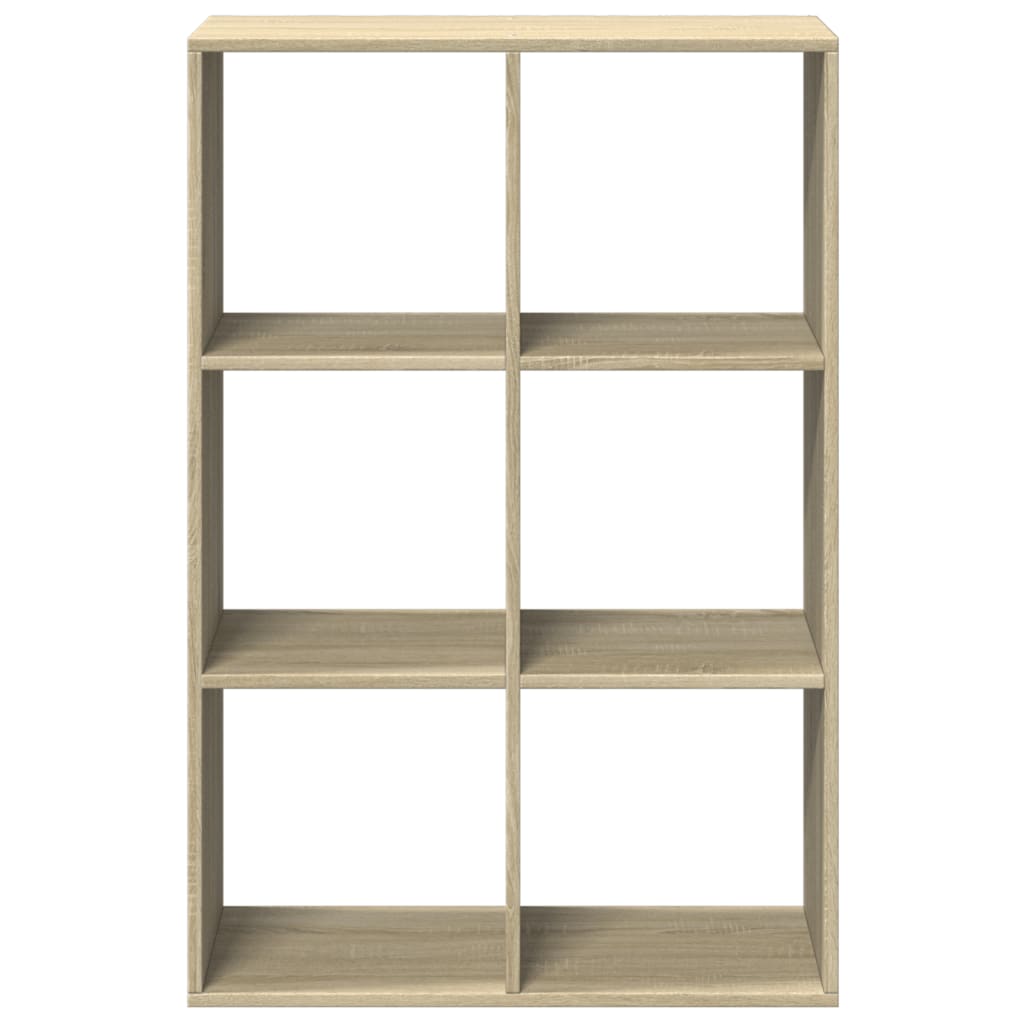 vidaXL Raumteiler-Bücherregal Sonoma-Eiche 69,5x29x103,5 cm