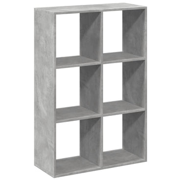 vidaXL Raumteiler-Bücherregal Betongrau 69,5x29x103,5 cm Holzwerkstoff