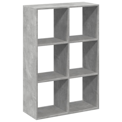 vidaXL Raumteiler-Bücherregal Betongrau 69,5x29x103,5 cm Holzwerkstoff