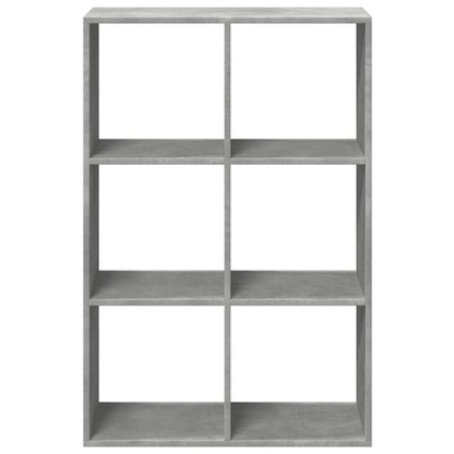 vidaXL Raumteiler-Bücherregal Betongrau 69,5x29x103,5 cm Holzwerkstoff