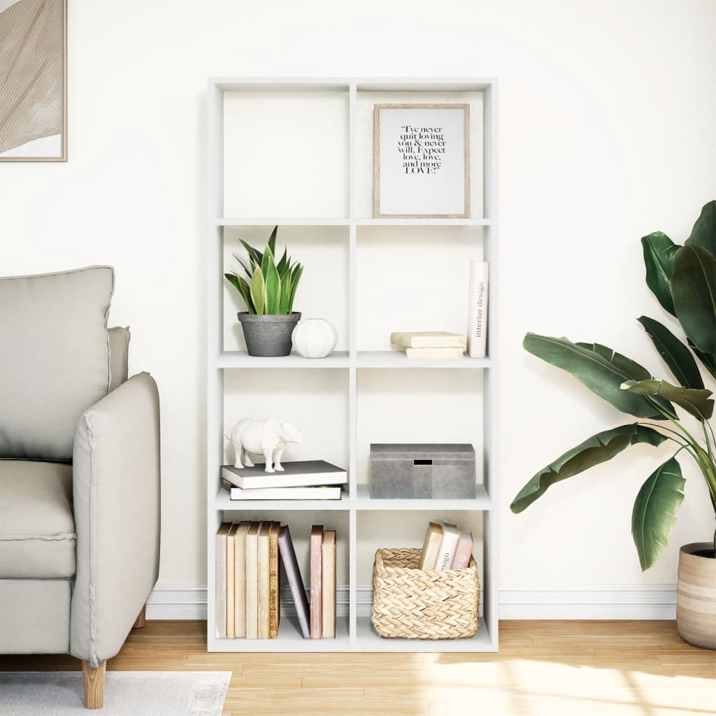vidaXL Raumteiler Bücherregal Weiß 69,5 x 29 x 137,5 cm Holzwerkstoff