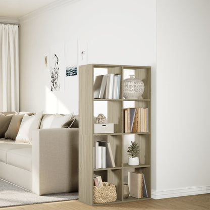 vidaXL Raumteiler-Bücherregal Sonoma-Eiche 69,5x29x137,5 cm