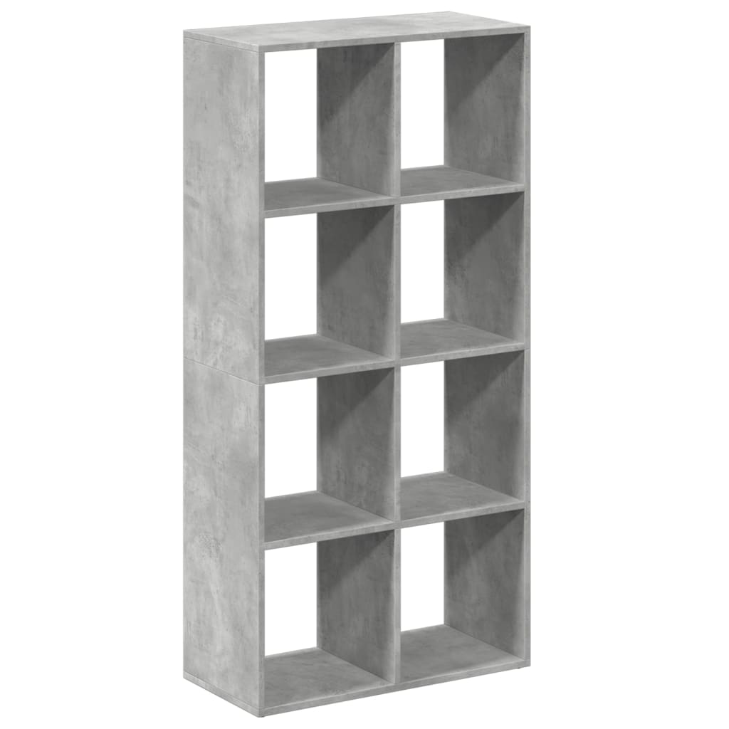 vidaXL Bibliothèque cloison gris béton 69,5x29x137,5 cm en bois d'ingénierie