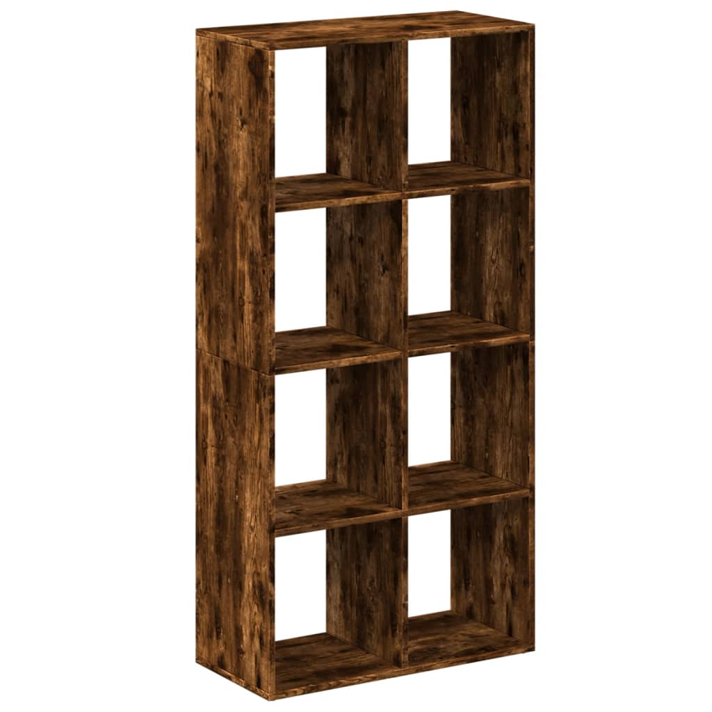 vidaXL Raumteiler-Bücherregal Räuchereiche 69,5x29x137,5 cm