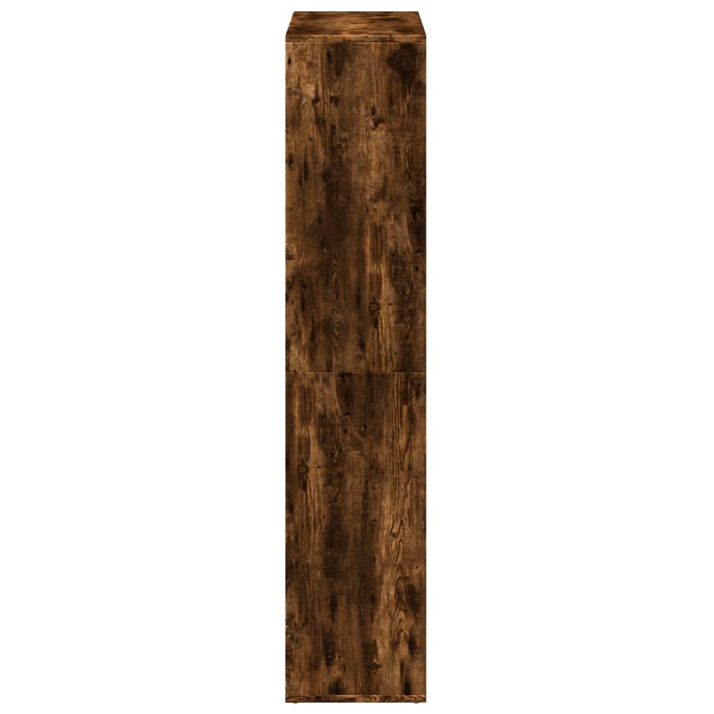 vidaXL Raumteiler-Bücherregal Räuchereiche 69,5x29x137,5 cm