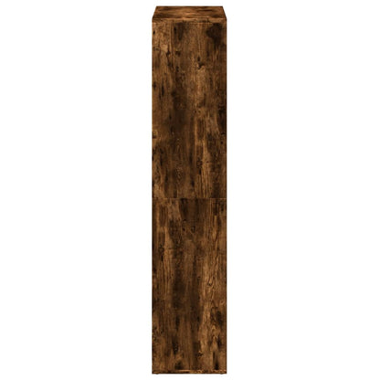 vidaXL Raumteiler-Bücherregal Räuchereiche 69,5x29x137,5 cm
