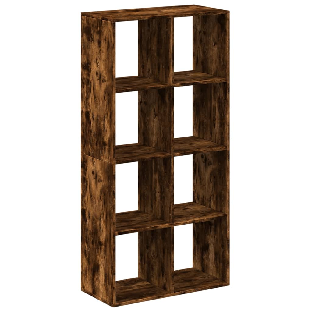 vidaXL Raumteiler-Bücherregal Räuchereiche 69,5x29x137,5 cm