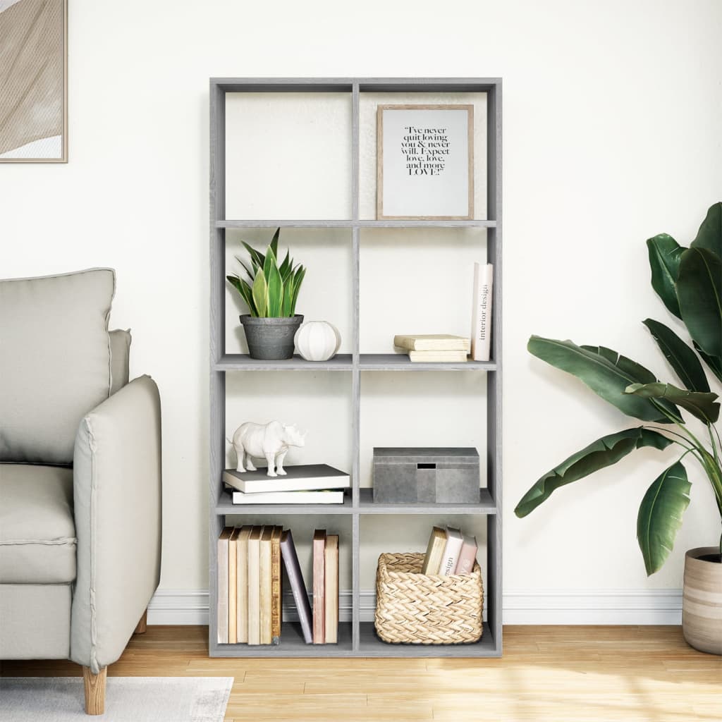 vidaXL Bibliothèque/séparateur de pièce gris sonoma 69,5x29x137,5 cm