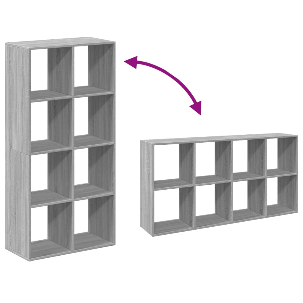 vidaXL Bibliothèque/séparateur de pièce gris sonoma 69,5x29x137,5 cm