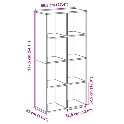 vidaXL Bibliothèque/séparateur de pièce gris sonoma 69,5x29x137,5 cm