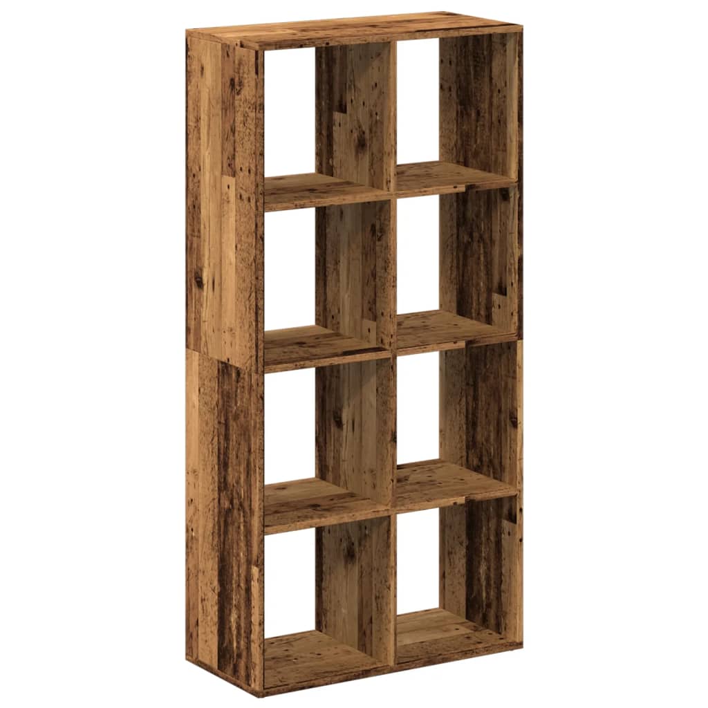 vidaXL Raumteiler-Bücherregal Altholz-Optik 69,5x29x137,5 cm