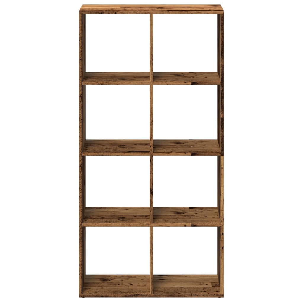 vidaXL Raumteiler-Bücherregal Altholz-Optik 69,5x29x137,5 cm