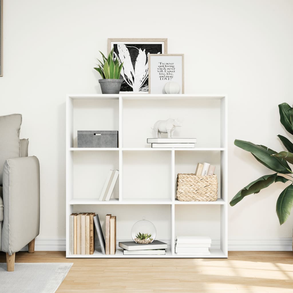 vidaXL Raumteiler-Bücherregal Weiß 102x29x103,5 cm Holzwerkstoff