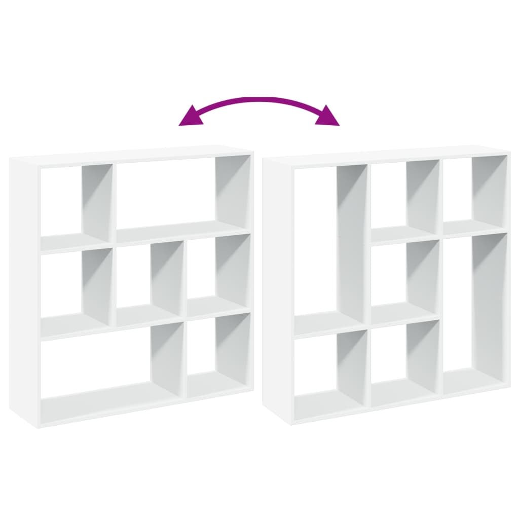 vidaXL Raumteiler-Bücherregal Weiß 102x29x103,5 cm Holzwerkstoff