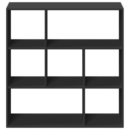 vidaXL Raumteiler-Bücherregal Schwarz 102x29x103,5 cm Holzwerkstoff