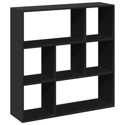 vidaXL Raumteiler-Bücherregal Schwarz 102x29x103,5 cm Holzwerkstoff