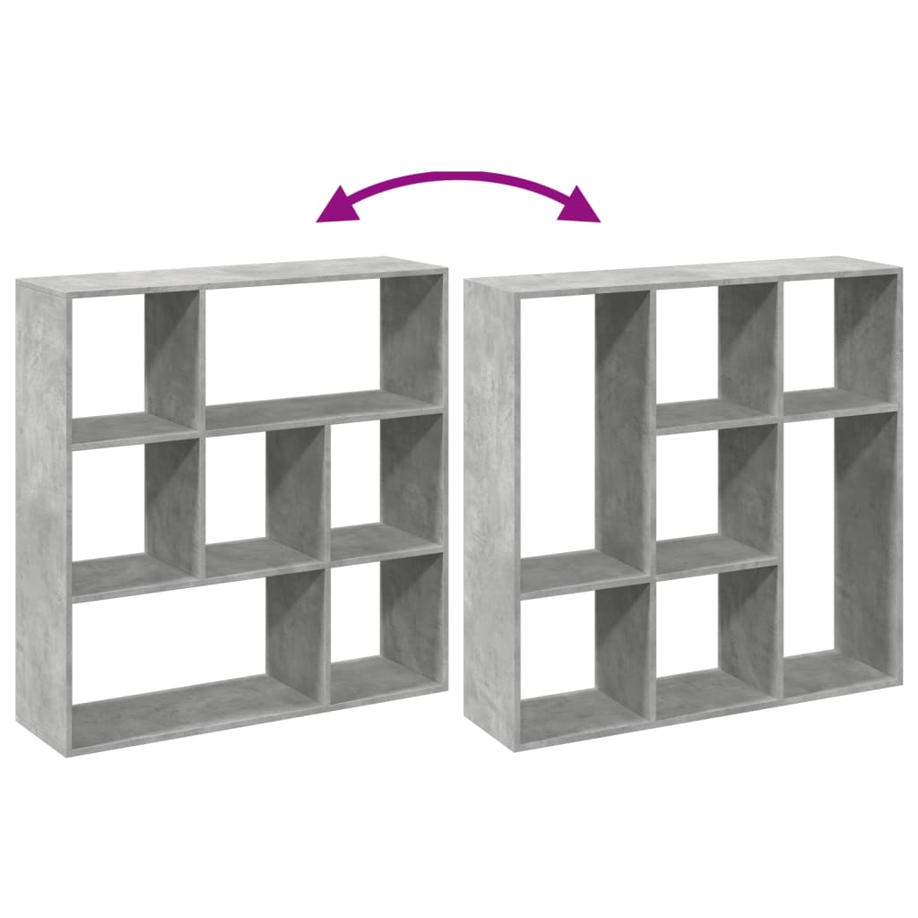 vidaXL Bibliothèque-séparateur de pièce gris béton 102x29x103,5 cm en bois d'ingénierie