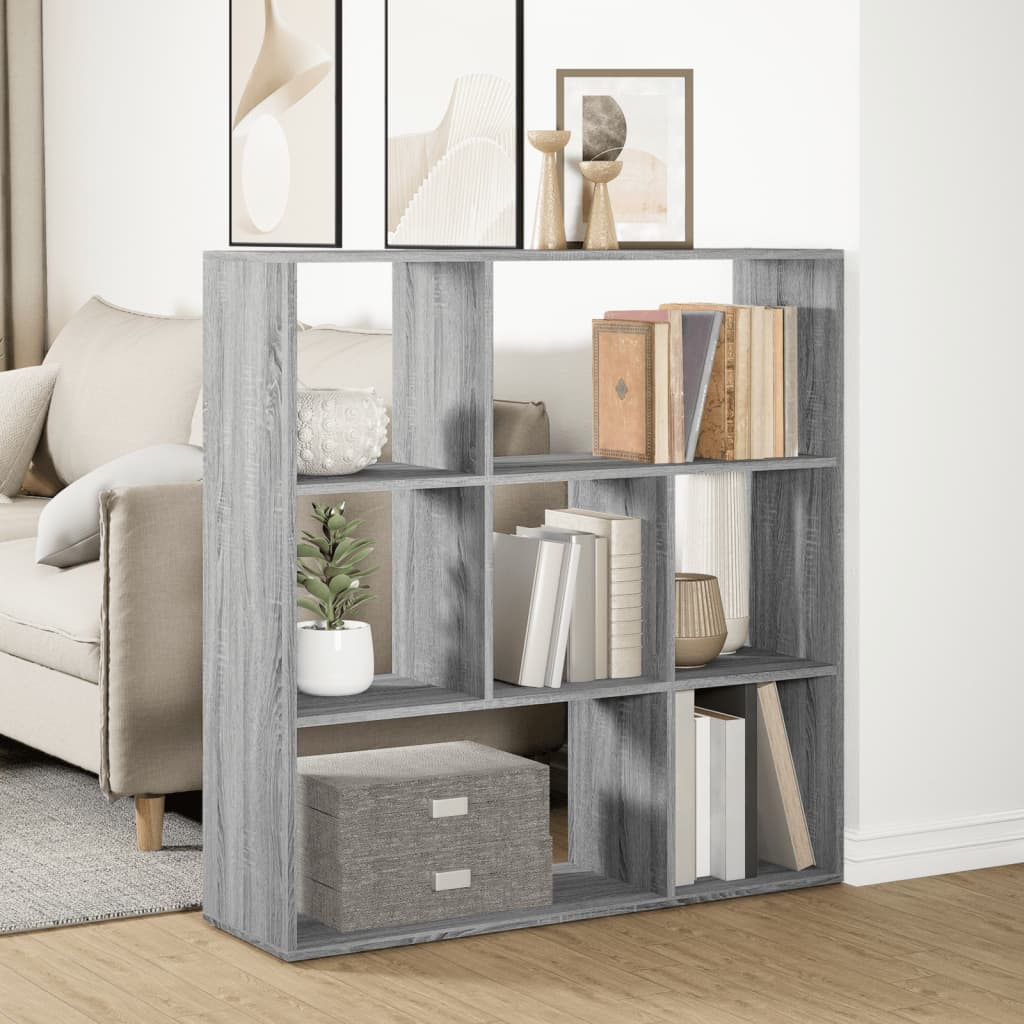 vidaXL Bibliothèque de séparation de pièce gris Sonoma 102x29x103,5 cm