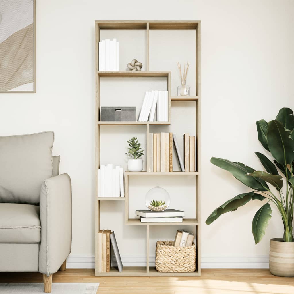 vidaXL Bibliothèque-séparateur de pièce Chêne Sonoma 67x25x161,5cm Bois d'ingénierie